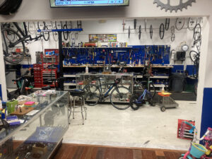 bike tune up at the bike shop
